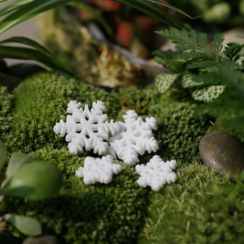 Bộ 10 bông tuyết mini trang trí cây thông giáng sinh sáng tạo DIY