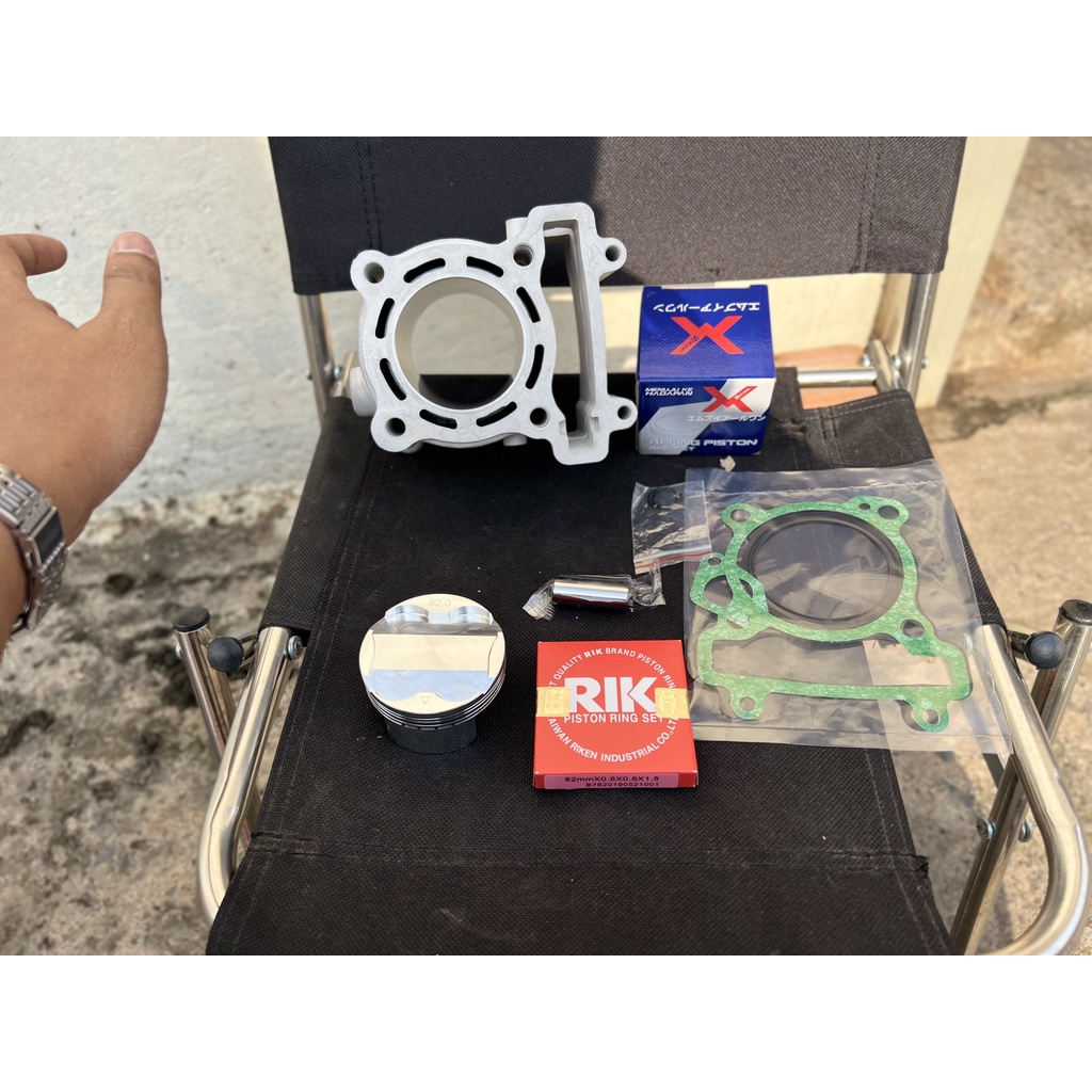 Bộ lòng 62 X1R cho ex 135-150 pitton bạc rik