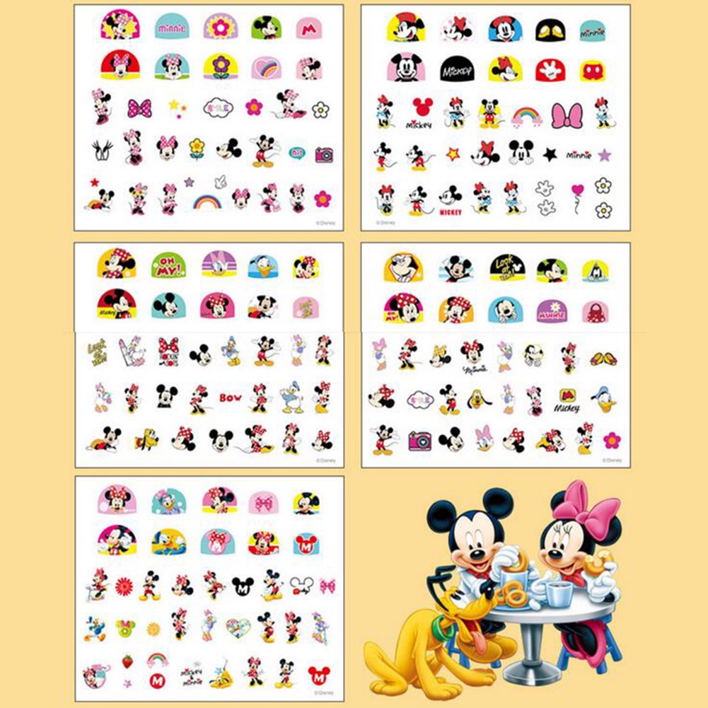 Bộ 170 nhãn dán trang trí móng tự dính họa tiết Disney cho bé gái