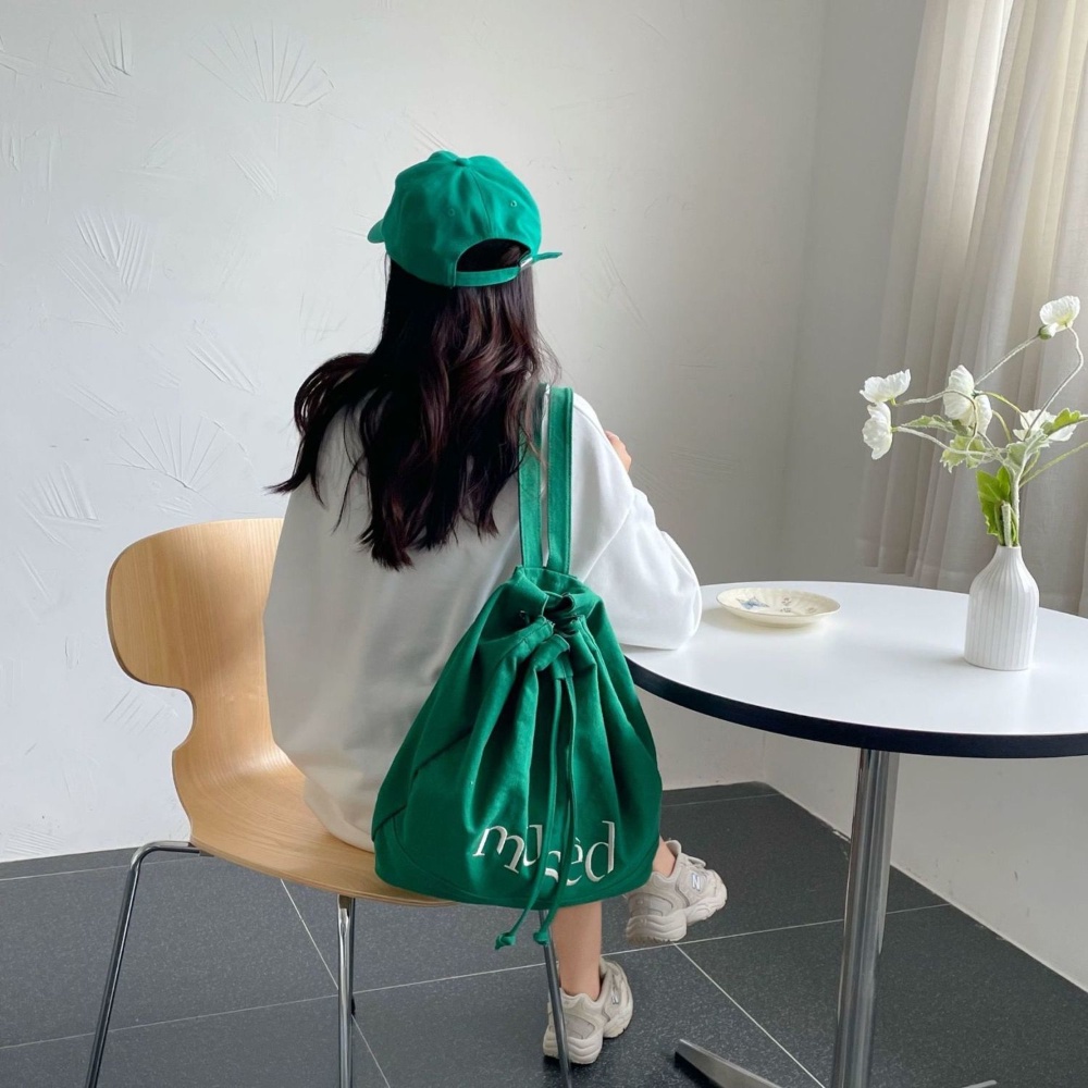 Ba Lô Vải Thêu Chữ Thời Trang Hàn Quốc