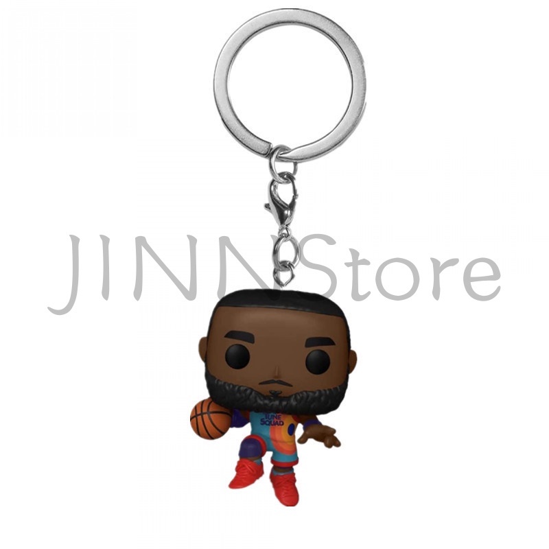 Móc khóa hình búp bê JINNStore Funko Pop SPACE JAM Lebron James Vinyl dễ thương