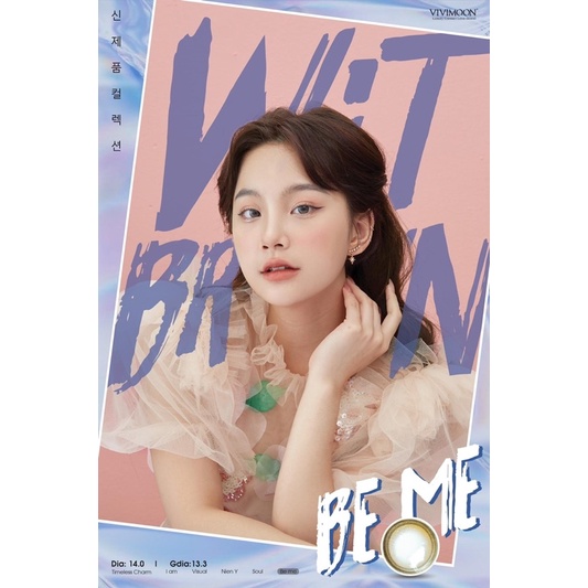 Lens Cận Màu Nâu Rêu Cho Mắt Thở Hàn Quốc Wit Brown VIVIMOON