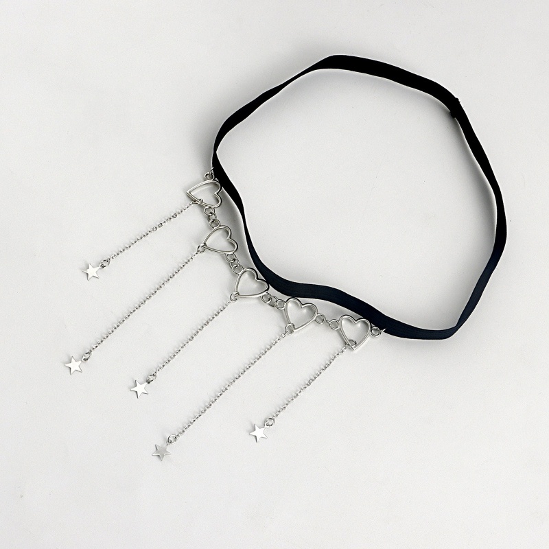 Chuỗi Dây Tua Rua Đeo Đùi Màu Bạc Tua Rua Hình Ngôi Sao / Trái Tim Trang Trí Cơ Thể Cho Nữ YOUYO