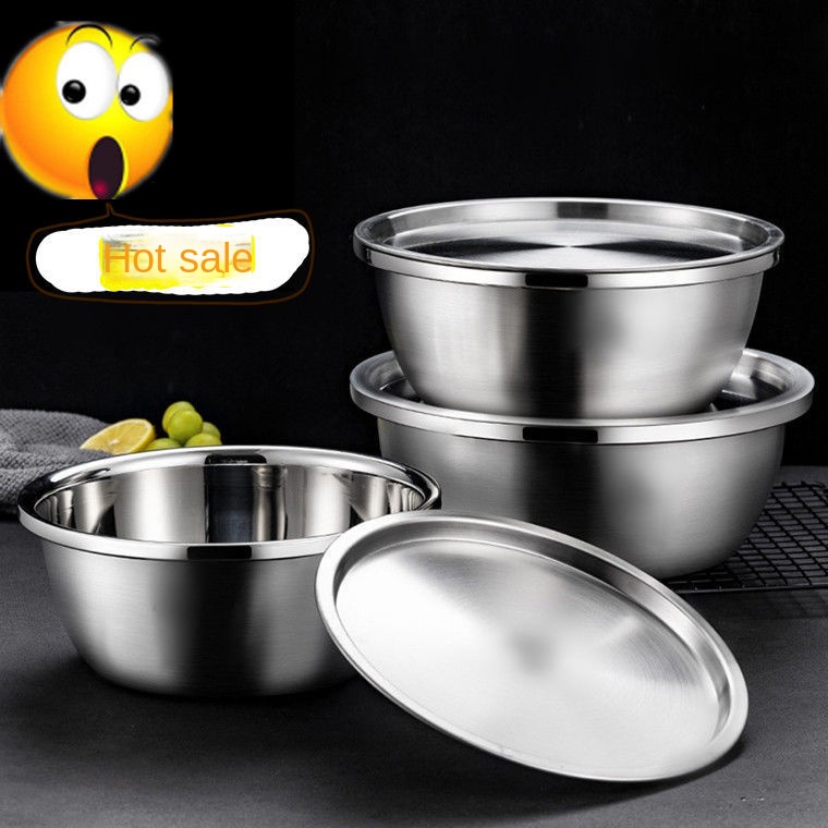 Tô Nhỏ Bằng Thép Không Gỉ Có Nắp Đậy Cho Nhà Bếp