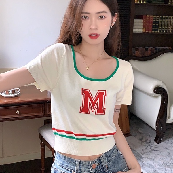 Áo Thun Lụa Dệt Kim Mỏng Dáng Ôm Phong Cách Thời Trang Mùa Hè Hàng Mới Dành Cho Bạn Nữ