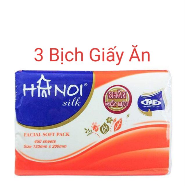 3 bịch Khăn giấy rút Hà Nội Silk