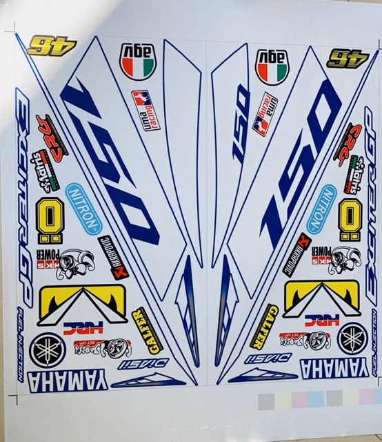 Tem Rời Xe Yamaha Exciter 150 Mẫu Mới 2020