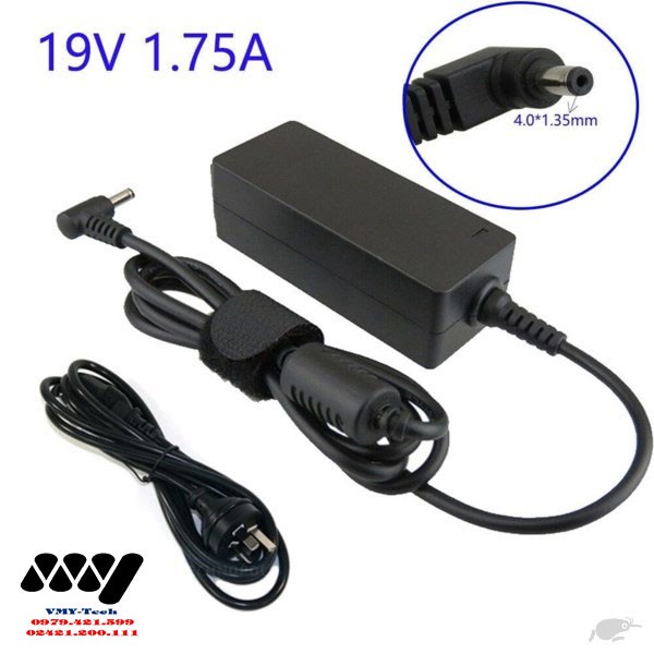 Sạc Laptop Asus 19V 1.75a Chân Nhỏ Mini - Adapter kèm dây nguồn