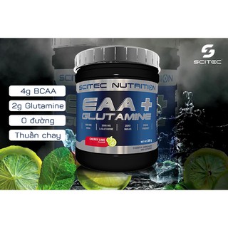 SCITEC EAA + GLUTAMINE (Giảm mệt mỏi, ngăn ngừa mất cơ, dị hoá cơ)