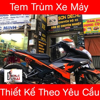 Tem trùm exciter 150 Đen Cam Nhám Đại Bàng