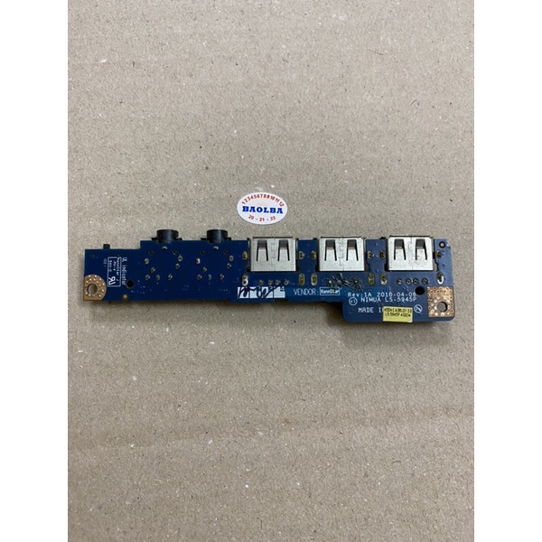 Board jack âm thanh và cổng usb laptop Lenovo IdeaPad U460 LS-5945P