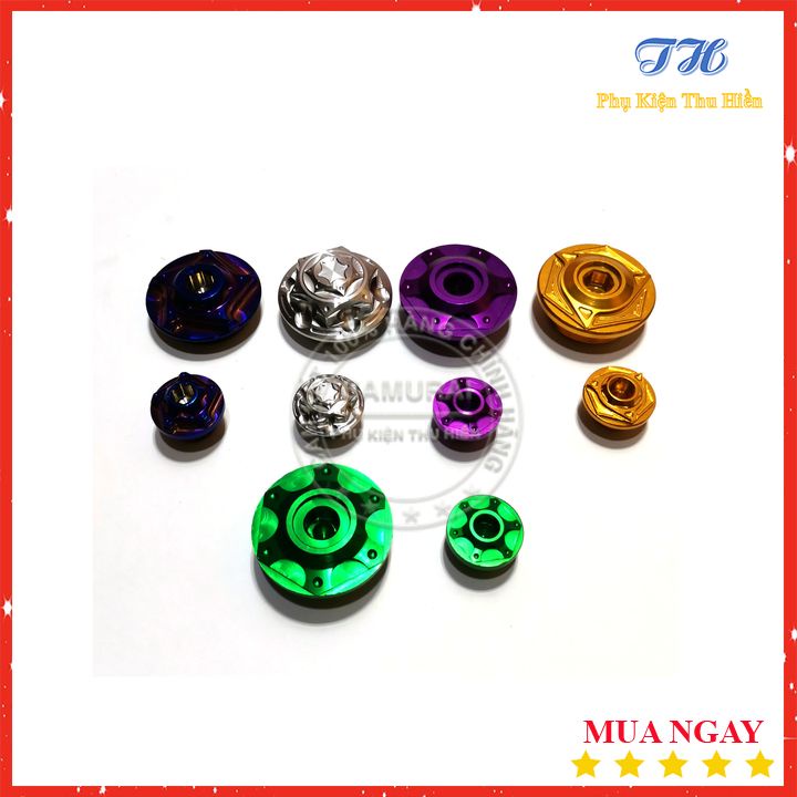 Ốc Mâm Lửa Nhôm Cho Xe Hon Da Và Ya Ma Ha Cực Chất