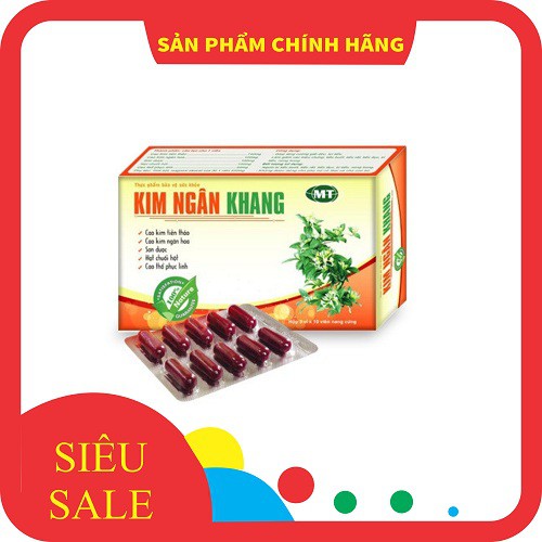 Kim Ngân Khang hộp 30 viên- Giúp tăng cường giải độc, lợi tiểu. Làm giảm các triệu chứng: tiểu buốt, tiểu rắt, tiểu đục,