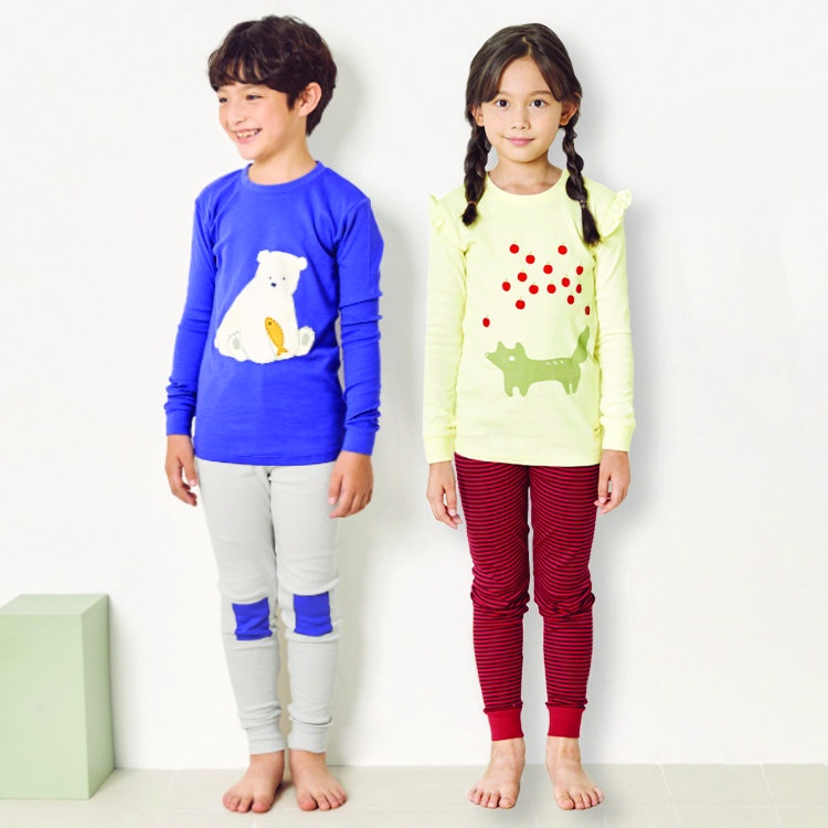 Bộ đồ quần áo dài tay cotton mùa thu đông cho bé trai và bé gái Unifriend Hàn Quốc U2021-f