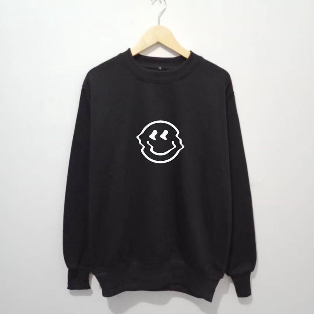 Áo sweater Cổ Thuyền Ngoại Cỡ In Họa Tiết Đầu Lâu Màu Đen Cho Nam & Nữ Cô Gái Áo Len Cổ Lọ Quá Khổ