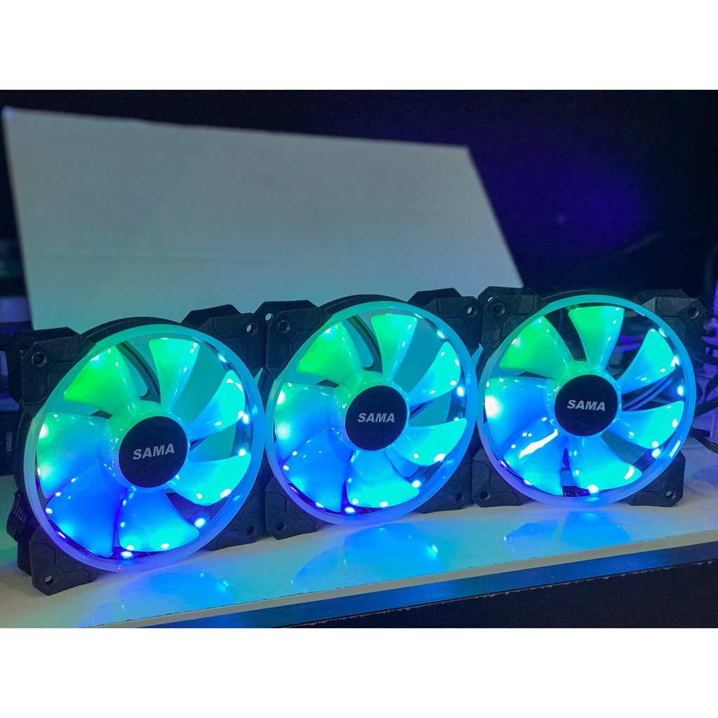 QUẠT FAN CASE SAMA ESPORT V2 RGB FAN KIT 3PCS (REMOTE) TRANG TRÍ PC