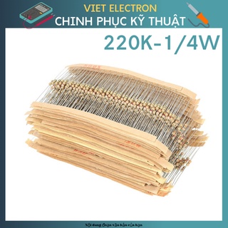 Điện trở 220k 1/4w túi 100c.