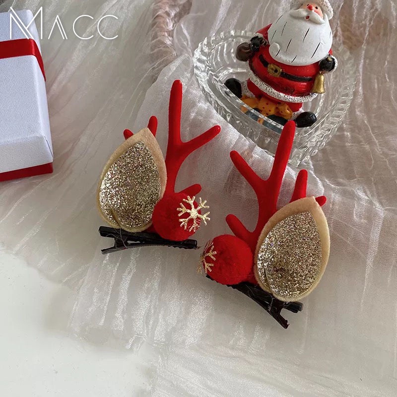 Băng đô cài tóc đính chuông giáng sinh dễ thương cho bé