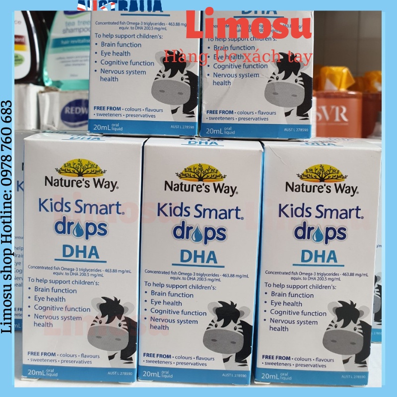 DHA Kids Smart Nature's Way dạng giọt cho bé 20ml (Hộp)