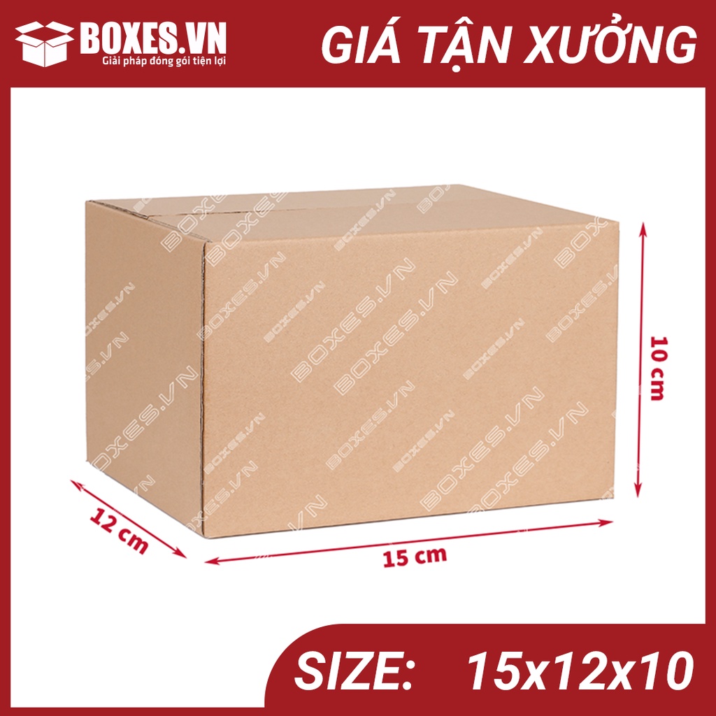 Thùng Carton, Hộp Carton 15x12x10 Đóng Gói Hàng Combo 20 Cái