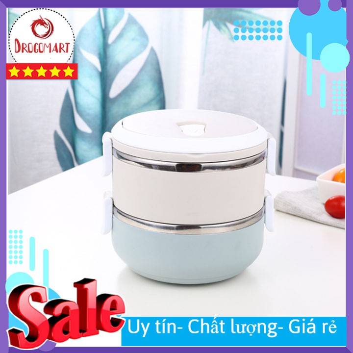 Hộp Đựng Cơm Văn Phòng Giữ Nhiệt, Cặp Lồng Đựng Cơm Bằng Lúa Mạchn Lõi Inox Cao Cấp