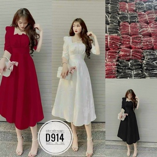 Bigsize Đầm xếp ngực D914