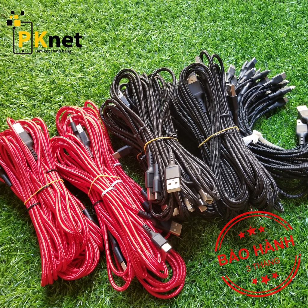 Cáp Dù GH01 USB - TYPE C, Dài 2m, Dòng 2A Sạc Nhanh hàng xách tay [Bảo hành 3 tháng]