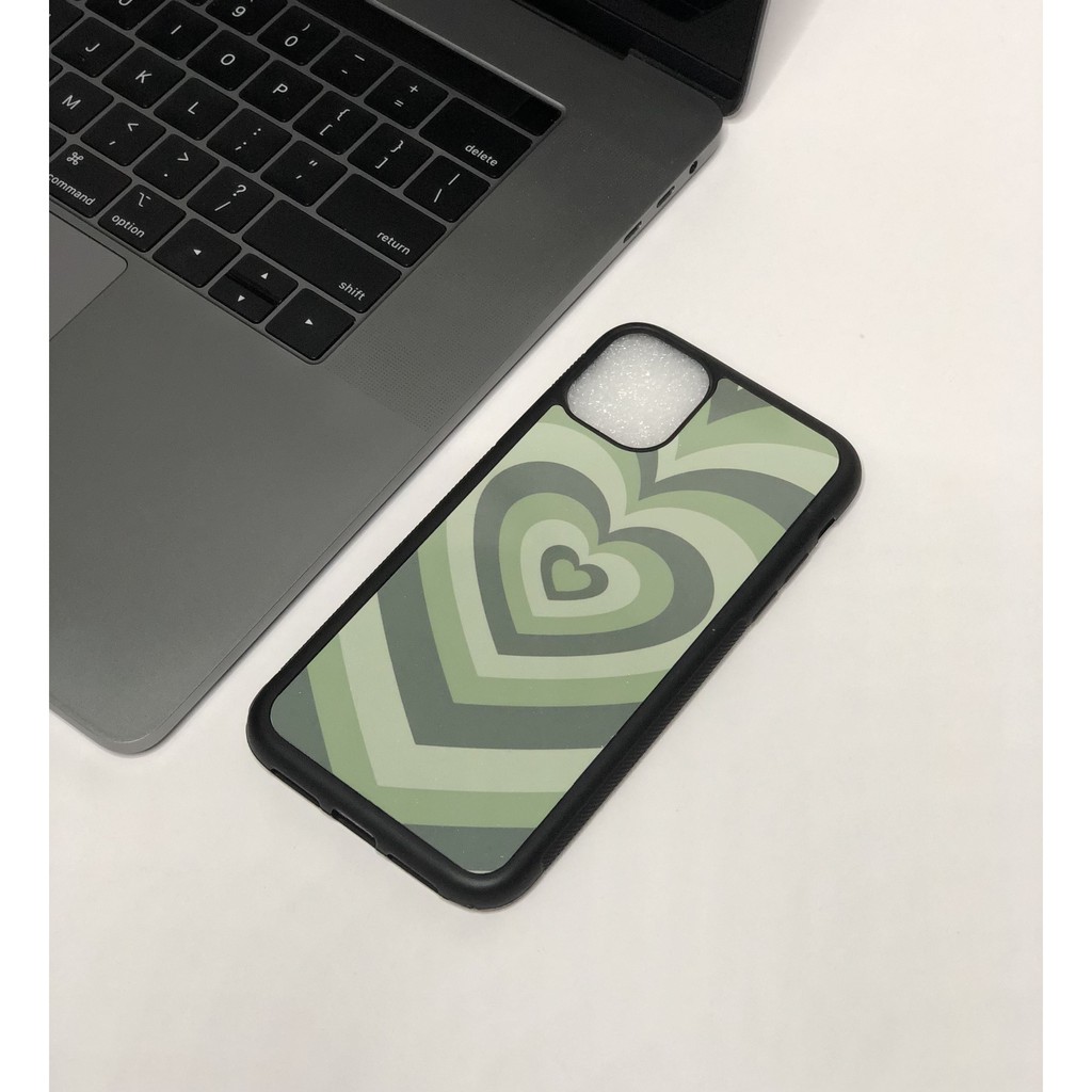 Ốp lưng cao cấp THINKCASE IPHONE Green Heart Wallpaper