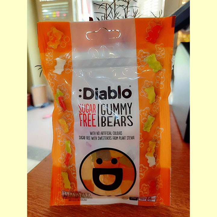 Kẹo dẻo Diablo không đường Gummy Bears túi 75g (dành cho người ăn kiêng, tiểu đường)