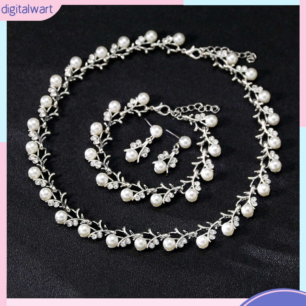 Bộ Trang Sức Đính Ngọc Trai Nhân Tạo Thời Trang Sang Trọng Dành Cho Nữ