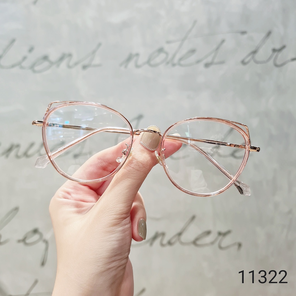 Gọng kính nhựa mắt tròn nam nữ LILYEYEWEAR chắc chắn thanh nhẹ dễ đeo kiểu dáng thời trang màu sắc phong phú 11322