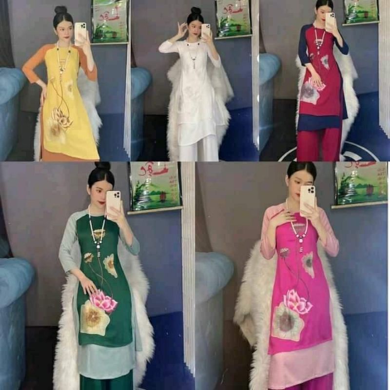 Áo Dài 4 Tà#Hàng Loại 1 Cao Cấp