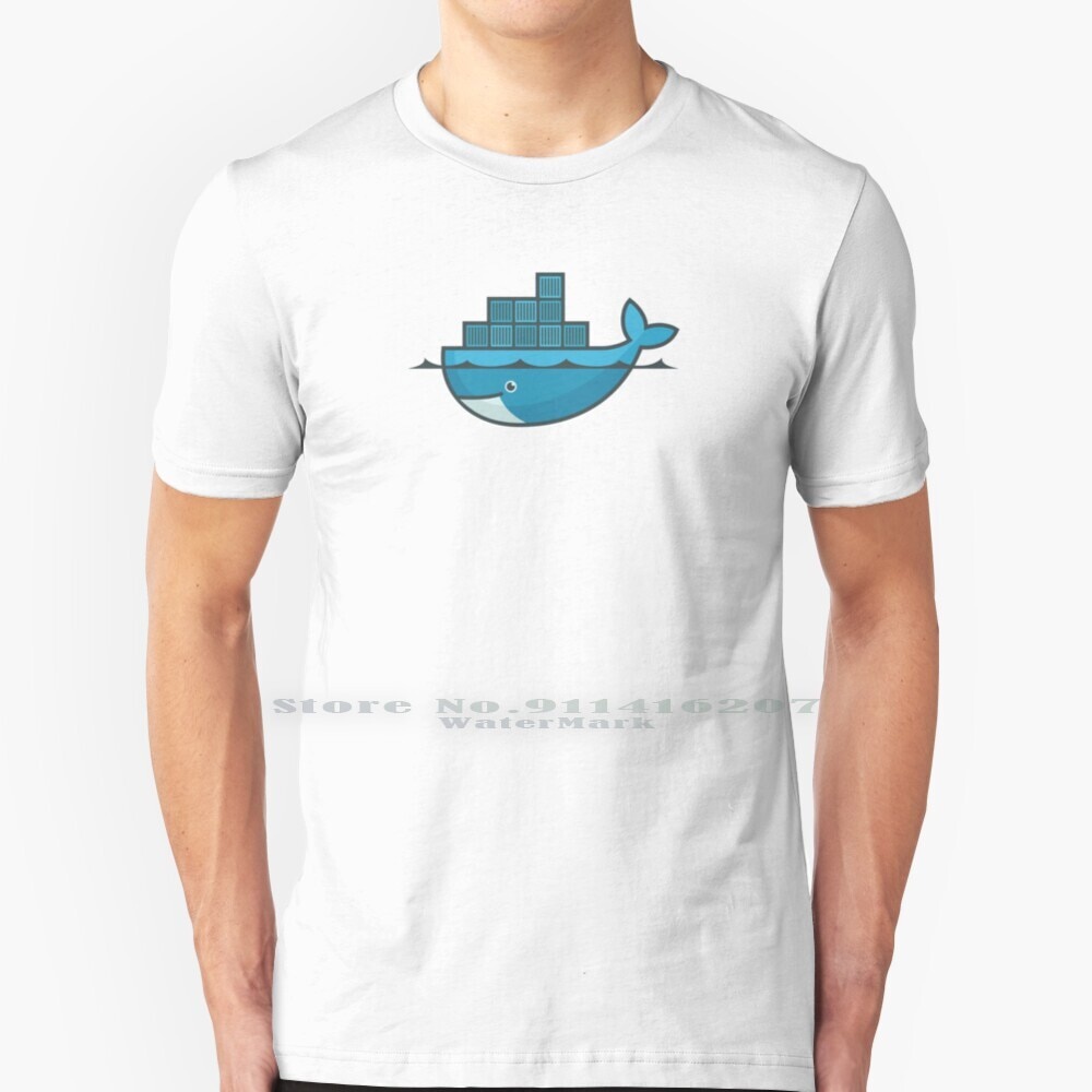 Docker Logo Áo 100% Cotton Nguyên Chất Docker Logo Nguồn Mở Linux Os Windows Javascript Macbook Redh