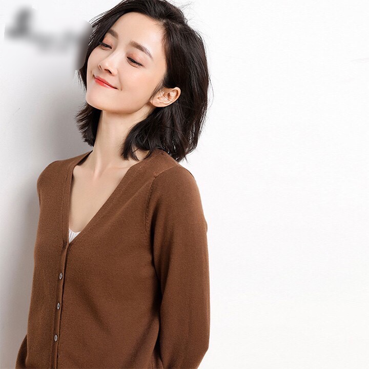 Áo Khoác Cardigan Dáng Dài Áo Len Nữ Hàn Quốc