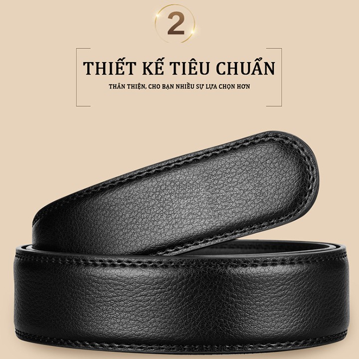 [HOT HOT-HOT] -Thắt lưng da nam cao cấp M2, dây nịt nam da thật rộng 35mm khóa tự động mạ ti tan