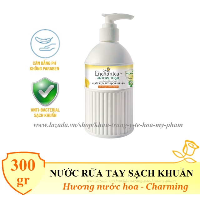 Enchanteur - Nước rửa tay sạch khuẩn từ thiên nhiên Anti-Bacterial Hương nước hoa Charming 300 gr