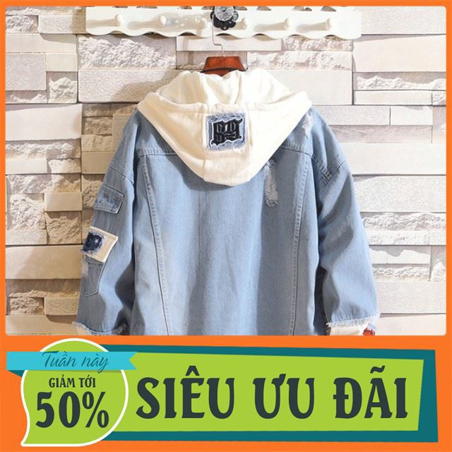 [ Sale Siêu Khủng ] áo khoác jean nam,khoác jean Unisex cao cấp KJC22 thời trang format