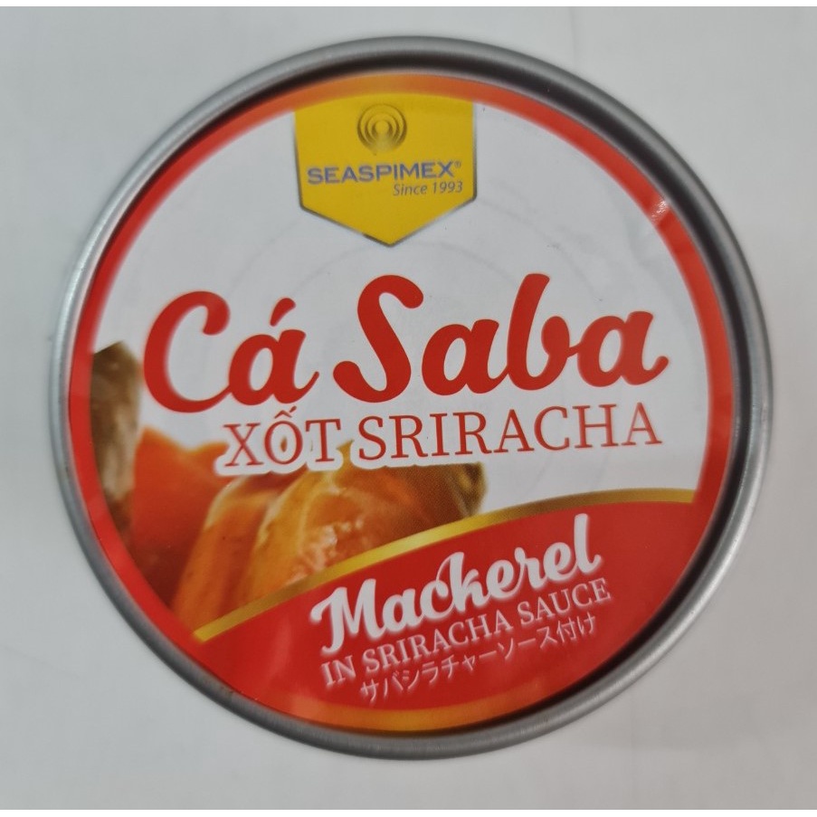 [185g – MÀU ĐỎ] CÁ SABA XỐT SRIRACHA [VN] SEASPIMEX Mackerel in Sriracha Sauce (btn-hk)