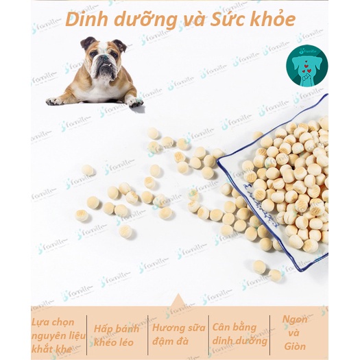 [GIÒN&amp;NGON]Snack Ăn Vặt Chó Mèo JFamille, Bánh Bao Hấp Sữa, Cookie Khử Mùi Hôi Miệng, Tiêu Hóa Tốt. JF111