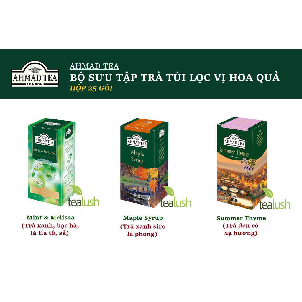 AHMAD TEA - BST TRÀ TÚI LỌC VỊ HOA QUẢ