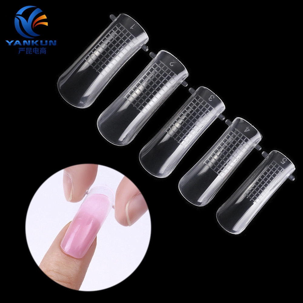 Bộ 100 khuôn nối móng trong suốt đơn giản đẹp mắt