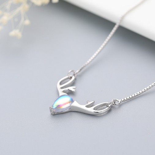 Dây chuyền phối mặt gắn hạt đá đổi màu lấp lánh xinh xắn cho nữ - Bảo Ngọc Jewelry  XB-DB36