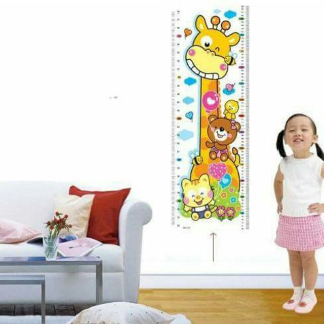 Decal dán tường đo chiều cao cho bé