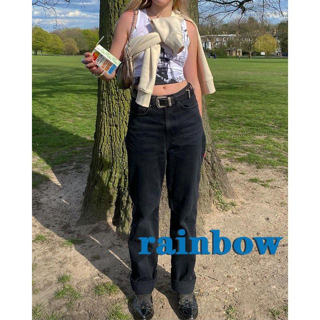 Áo Tank Top Nữ Cổ Tròn In Chữ Và Người Màu Cầu Vồng | BigBuy360 - bigbuy360.vn