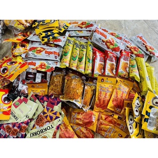 Combo đồ ăn vặt siêu cay [Freeship] Đồ ăn vặt cổng trường set 20 gói đủ vị thơm ngon