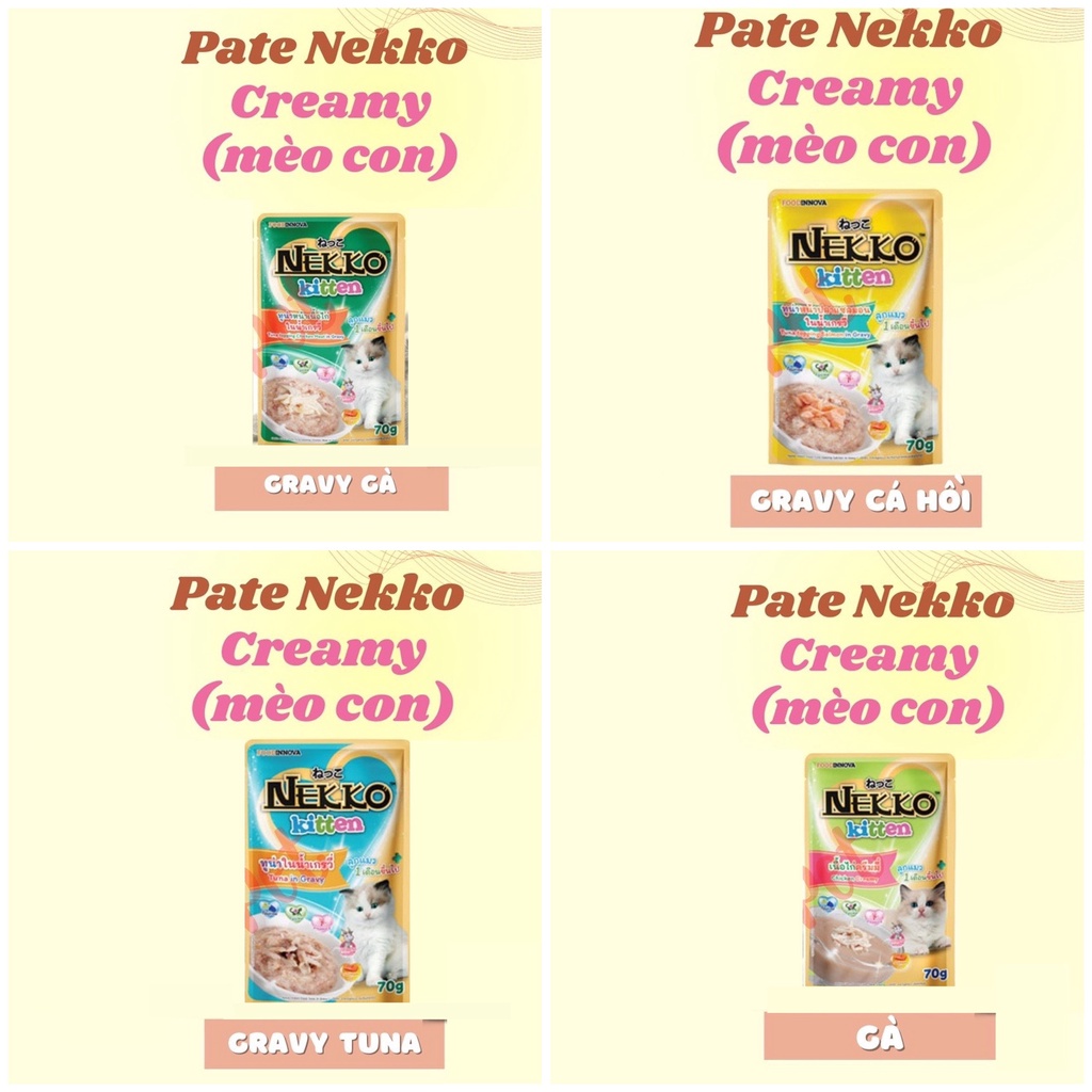 Pate Nekko cho mèo đủ vị - Có Mix Vị