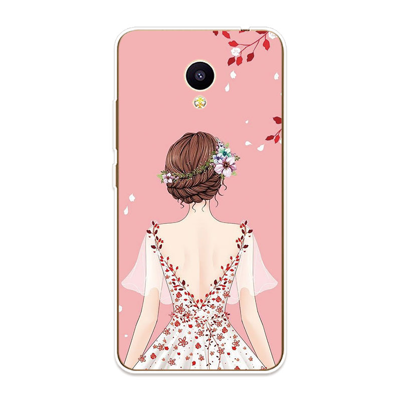 Meizu M5C M5S M6S M6T U10 U20 Soft TPU Silicone Phone Case Cover Girl Back View