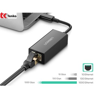 Cáp USB Type-C To Lan 10/100/1000Mbps Ugreen 50307
