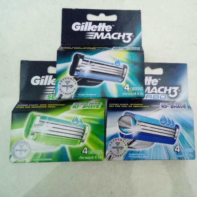 Lưỡi dao cạo  Gillette Mach3 vỉ 4( Hàng  chính  hãng)