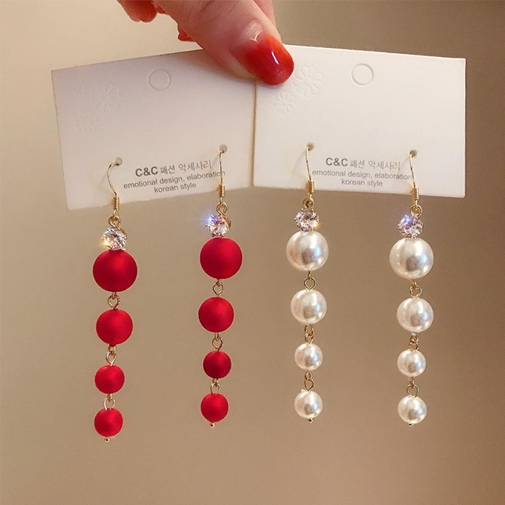 Bông Tai Dáng Dài Phối Tua Rua Thời Trang Cho Nữ